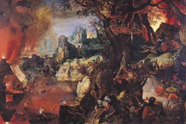 The Temptation of St. Anthony Oil Painting by Pieter Schoubroeck