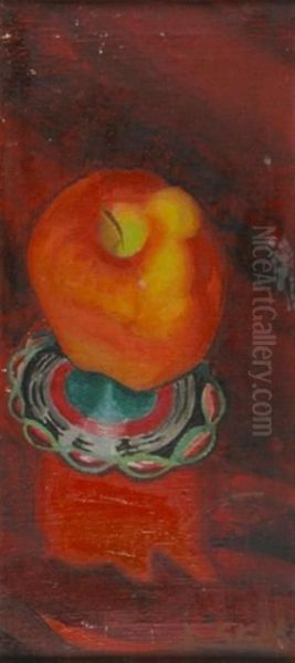 Still Life With Apple Oil Painting by Joseph Stella