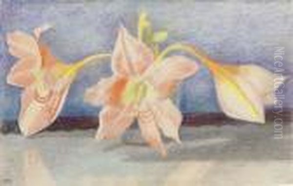 Amaryllis Oil Painting by Joseph Stella