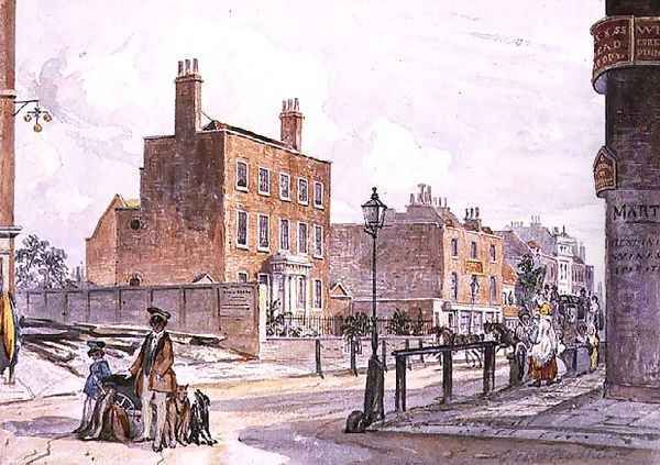 Crace XXXII-159 The Upper Road, Islington, at the corner of Cross Street Oil Painting by Robert Blemell Schnebbelie