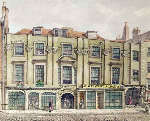 Shaftesbury House, Aldersgate Street, London, 1819 Oil Painting by Robert Blemell Schnebbelie