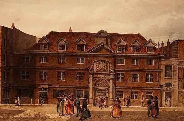 Blackwell Hall, King street, Cheapside, 1819 Oil Painting by Robert Blemell Schnebbelie