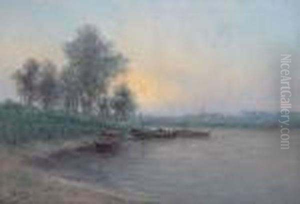 'morgenstond / St Amands Aan De Schelde' Oil Painting by Romain Steppe