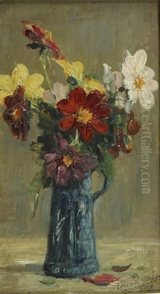 Vase Fleuri Oil Painting by Romain Steppe