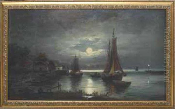 Nocturne Sur Les Cuit. Oil Painting by Romain Steppe