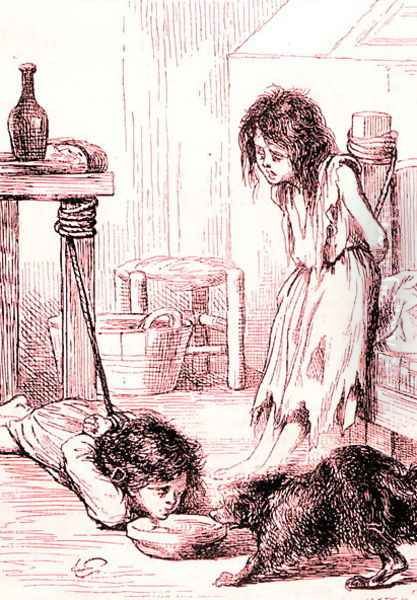 The Pitiful Children, illustration from LAnnee Illustree, 1868 Oil Painting by Gerard Seguin