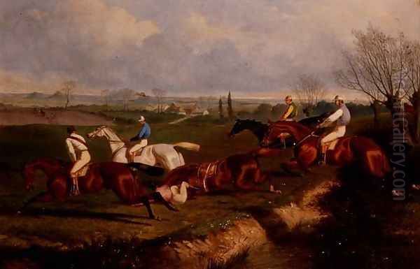 Jumping the Brook Oil Painting by John Sturgess