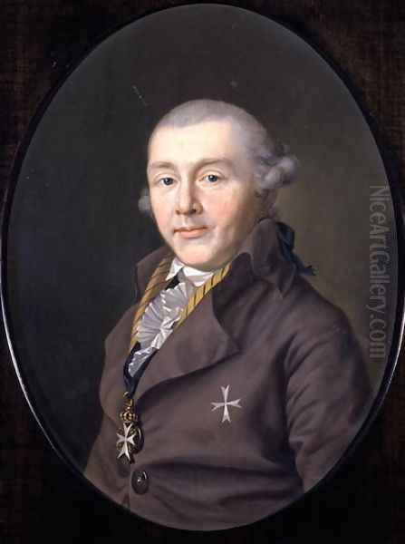 Portrait of Prince August von Sachsen-Gotha-Altenburg, 1795 Oil Painting by Ernst Christian Specht