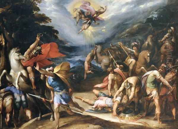 Conversion of St Paul on the Road to Damascus Oil Painting by Hans Speckaert