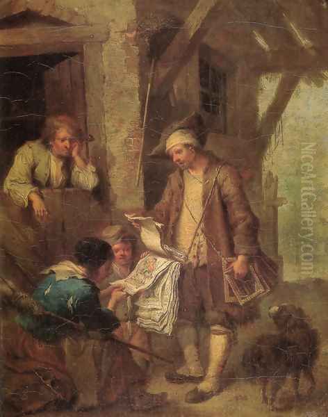 The Print Seller Oil Painting by Joseph Conrad Seekatz