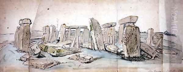 Stonehenge Oil Painting by James Sowerby