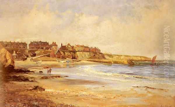 Cullercoats Bay Oil Painting by John Falconar Slater