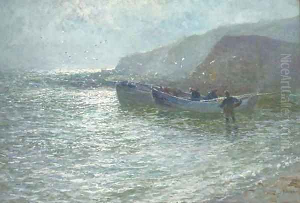 Returning with the catch Oil Painting by John Falconar Slater