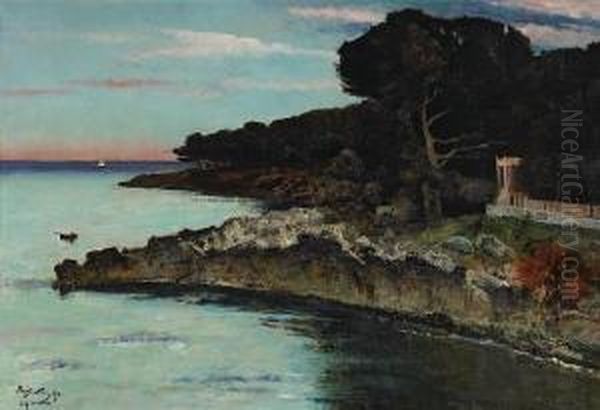 Cap Martin Oil Painting by Aime Stevens