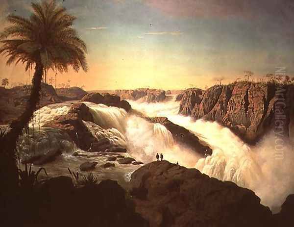 The Paulo Alfonso Falls, 1850 Oil Painting by E.F. Schutte