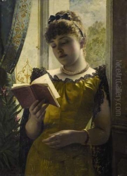 Femme A La Lecture Oil Painting by Aime Stevens