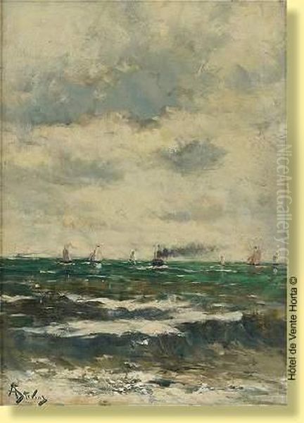 Regate En Mer Du Nord Oil Painting by Aime Stevens