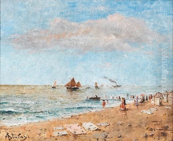 Bord De Mer Oil Painting by Aime Stevens