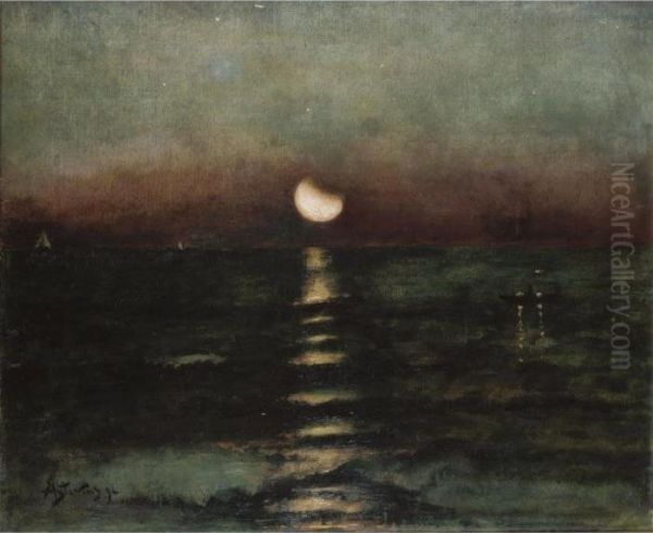 Moonlight Oil Painting by Aime Stevens