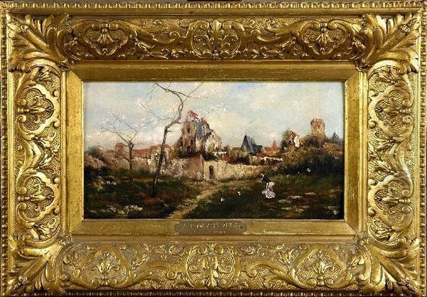 [la Chasse Aux Papillons] Oil Painting by Aime Stevens