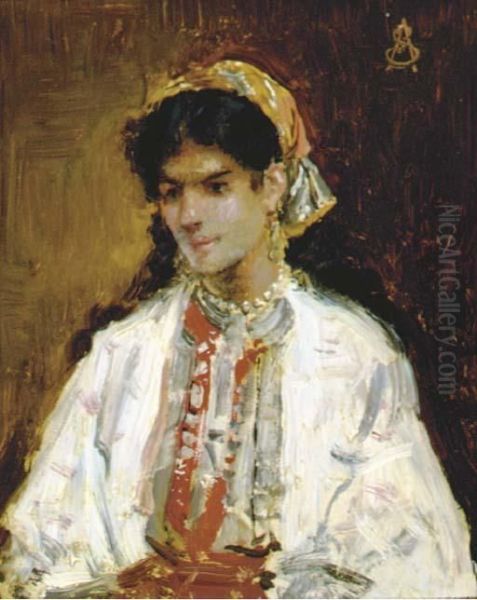 Portrait D'une Paysanne Oil Painting by Aime Stevens