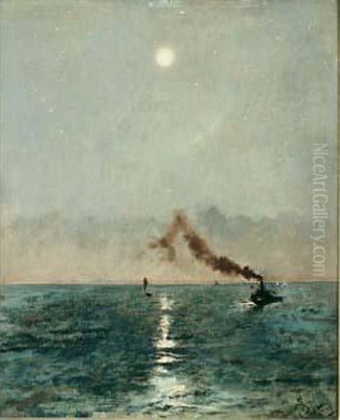 Vapeur Au Clair De Lune Oil Painting by Aime Stevens