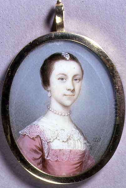 Portrait Miniature of Rachael Chumley, c.1749 Oil Painting by Gervase Spencer