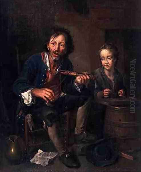 The Musicians Oil Painting by Johann Franz von der Schlichten