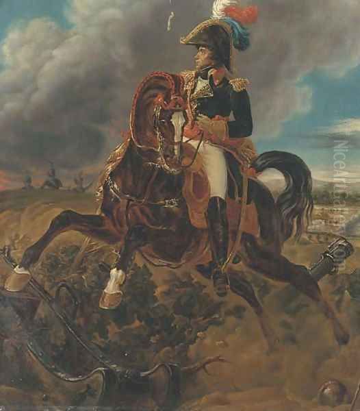 General Murat in the midst of a melee Oil Painting by French School