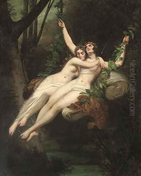 Sappho and Ariadne Oil Painting by French School