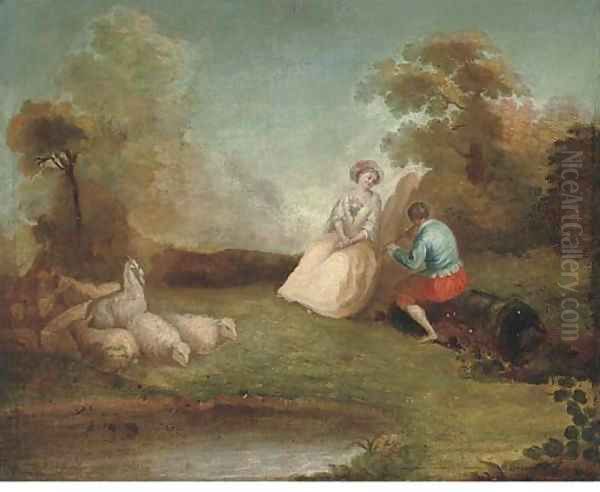 The serenade Oil Painting by French School