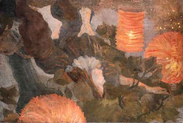 Les lampions Oil Painting by French School