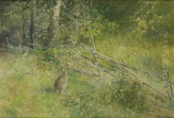 Hare Vid Gardsgard Oil Painting by Mosse Stoopendaal