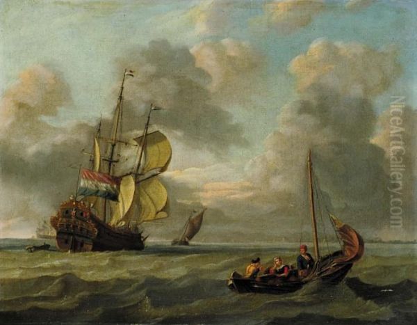 Vascello
 Olandese In Navigazione Oil Painting by Abraham Storck