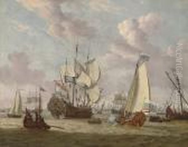 The Visit Of Peter The Great To Amsterdam, August-september,1697 Oil Painting by Abraham Storck