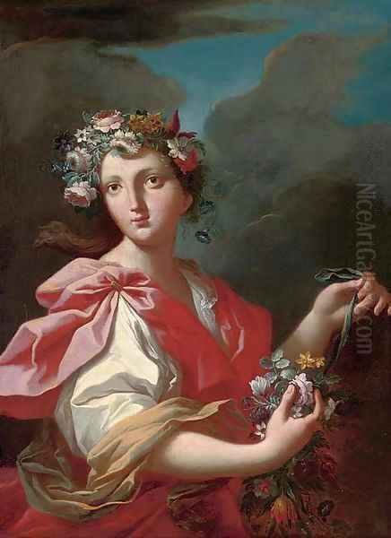 A personification of Spring Oil Painting by French School