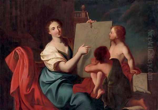 An Allegory of Drawing Oil Painting by French School