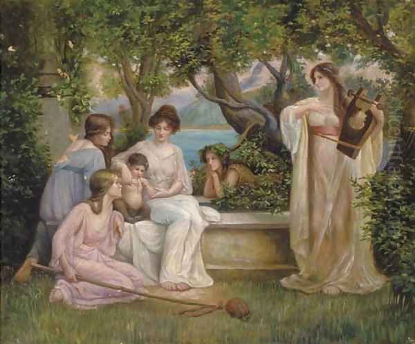 An allegory of music 2 Oil Painting by French School