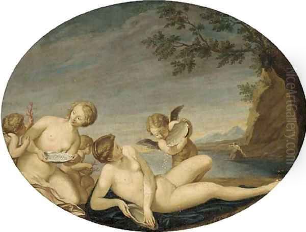 An allegory of profane love Oil Painting by French School