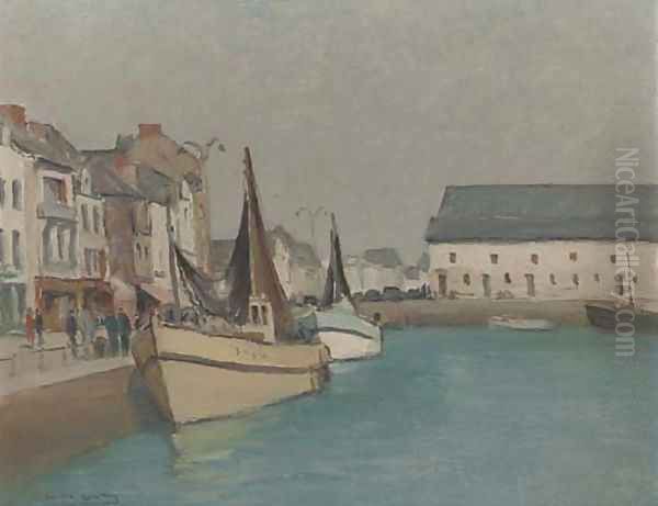 Le Croisic, Brittany Oil Painting by French School