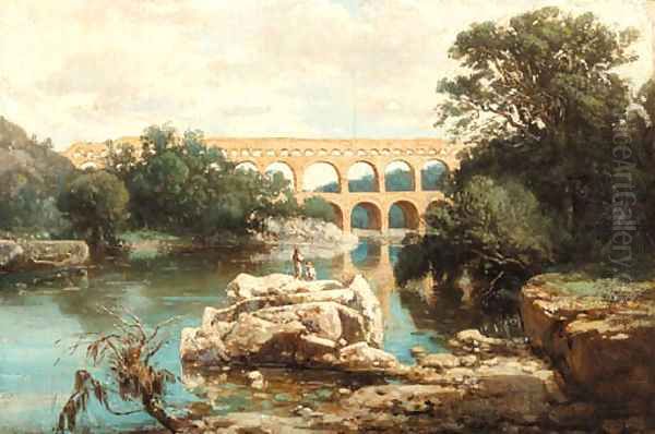 Pont du Garet Oil Painting by French School