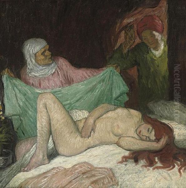 The Danae Oil Painting by William Strang