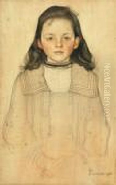 Nellie Billsland Oil Painting by William Strang