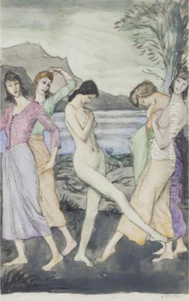 The Dance Oil Painting by William Strang