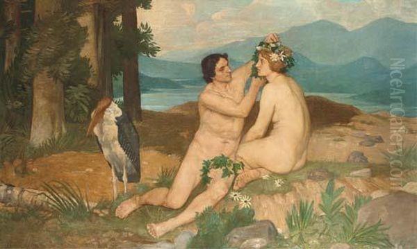 Paradise Oil Painting by William Strang