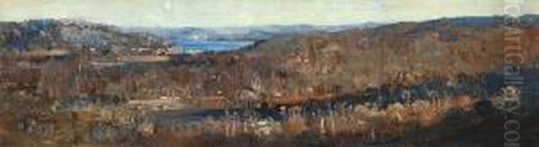 The Hillside Oil Painting by Arthur Ernest Streeton