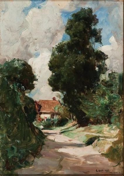 English Landscape Oil Painting by Arthur Ernest Streeton