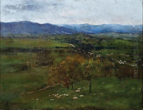 Storm Over Olinda Oil Painting by Arthur Ernest Streeton