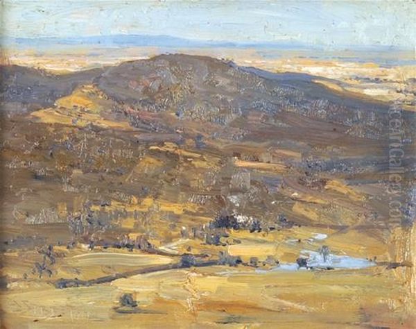 Study For Australia Felix Oil Painting by Arthur Ernest Streeton