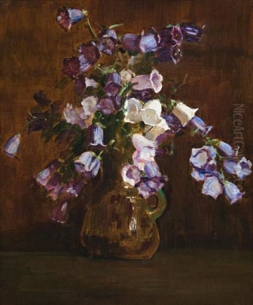 Canterbury Bells Oil Painting by Arthur Ernest Streeton